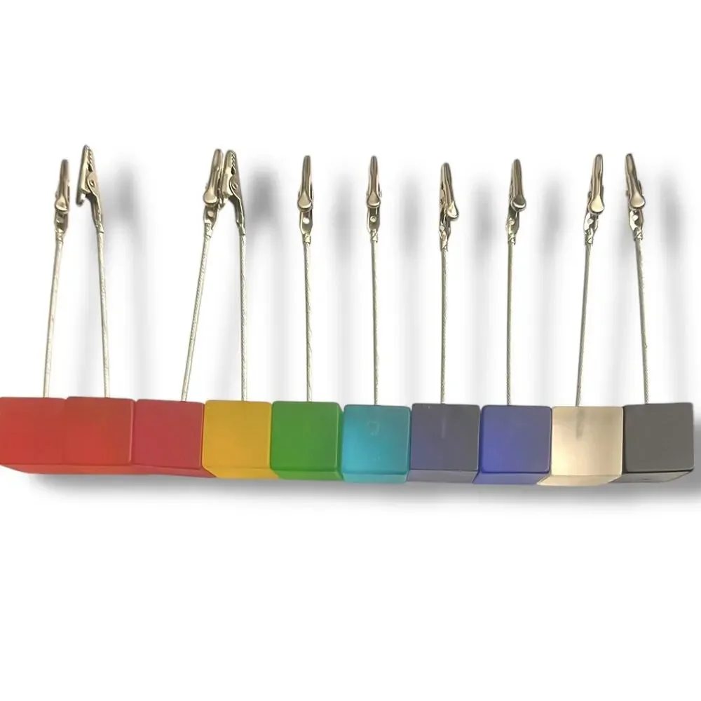 Desktop Picture Holders, 10 pcs Rainbow Colors Polaroid Photo Clip Stand for ...